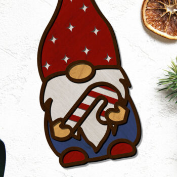 Intra απο ξύλο plywood 3mm-4mm πάχος Χριστουγεννιάτικο διακοσμητικό στολίδι με στοιχειά Δίασταση 4x4 cm INTRAFABR-86934418 - Image 1