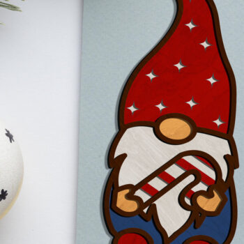 Intra απο ξύλο plywood 3mm-4mm πάχος Χριστουγεννιάτικο διακοσμητικό στολίδι με στοιχειά Δίασταση 4x4 cm INTRAFABR-86934418 - Image 2