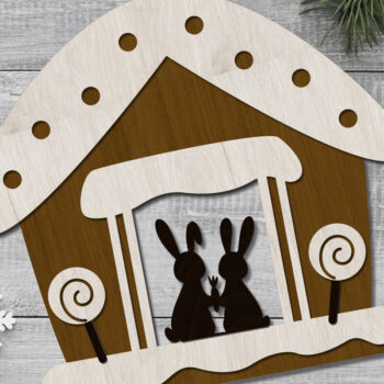 Intra απο ξύλο plywood 3mm-4mm πάχος Χριστουγεννιάτικο Διακοσμητικό Σπίτι, χειροτεχνίας Δίασταση 4x4 cm INTRAFABR-84845598 - Image 1