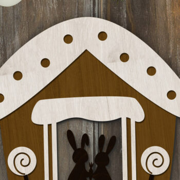 Intra απο ξύλο plywood 3mm-4mm πάχος Χριστουγεννιάτικο Διακοσμητικό Σπίτι, χειροτεχνίας Δίασταση 4x4 cm INTRAFABR-84845598 - Image 3