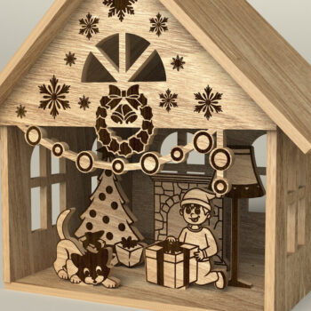 Intra απο ξύλο plywood 3mm-4mm πάχος ΧΡΙΣΤΟΥΓΕΝΝΙΑΤΙΚΟ ΔΙΑΚΟΣΜΗΤΙΚΟ ΣΠΙΤΙ, Διακόσμηση σπιτιού Δίασταση 3x3 cm INTRAFABR-84944419 - Image 1