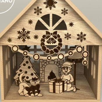 Intra απο ξύλο plywood 3mm-4mm πάχος ΧΡΙΣΤΟΥΓΕΝΝΙΑΤΙΚΟ ΔΙΑΚΟΣΜΗΤΙΚΟ ΣΠΙΤΙ, Διακόσμηση σπιτιού Δίασταση 3x3 cm INTRAFABR-84944419 - Image 2