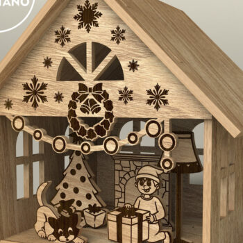 Intra απο ξύλο plywood 3mm-4mm πάχος ΧΡΙΣΤΟΥΓΕΝΝΙΑΤΙΚΟ ΔΙΑΚΟΣΜΗΤΙΚΟ ΣΠΙΤΙ, Διακόσμηση σπιτιού Δίασταση 3x3 cm INTRAFABR-84944419 - Image 3