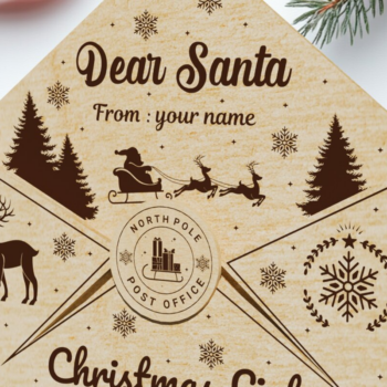 Intra απο ξύλο plywood 3mm-4mm πάχος Χριστουγεννιάτικο διακοσμητικό γράμμα πρότυπο Δίασταση 2x3 cm INTRAFABR-108551634 - Image 2