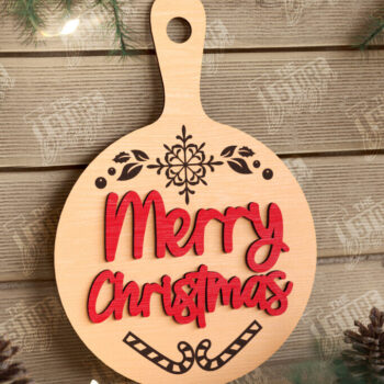 Intra απο ξύλο plywood 3mm-4mm πάχος Χριστουγεννιάτικο Διακοσμητικό Μίνι Κοπτικό Πίνακας Δίασταση 40x40 cm INTRAFABR-108900489 - Image 1