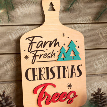 Intra απο ξύλο plywood 3mm-4mm πάχος Χριστουγεννιάτικο Διακοσμητικό Μίνι Κοπτικό Πίνακας Δίασταση 40x40 cm INTRAFABR-108900541 - Image 1