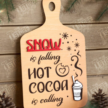 Intra απο ξύλο plywood 3mm-4mm πάχος Χριστουγεννιάτικο Διακοσμητικό Μίνι Κοπτικό Πίνακας Δίασταση 40x40 cm INTRAFABR-108900544 - Image 1