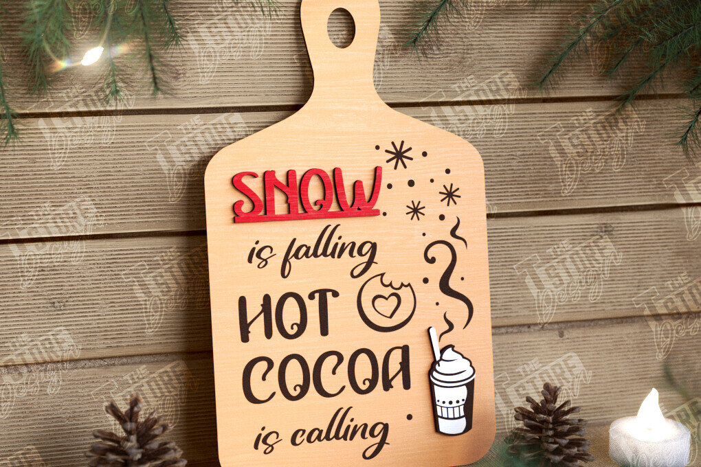 Intra απο ξύλο plywood 3mm-4mm πάχος Χριστουγεννιάτικο Διακοσμητικό Μίνι Κοπτικό Πίνακας Δίασταση 40x40 cm INTRAFABR-108900544