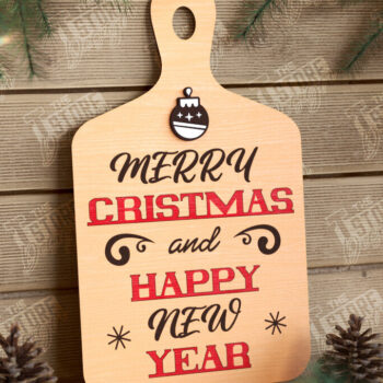 Intra απο ξύλο plywood 3mm-4mm πάχος Χριστουγεννιάτικο Διακοσμητικό Μίνι Κοπτικό Πίνακας Δίασταση 40x40 cm INTRAFABR-108900559 - Image 1