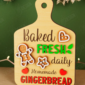 Intra απο ξύλο plywood 3mm-4mm πάχος Χριστουγεννιάτικο Διακοσμητικό Μίνι Κοπτικό Πίνακας Δίασταση 40x40 cm INTRAFABR-111663746 - Image 1