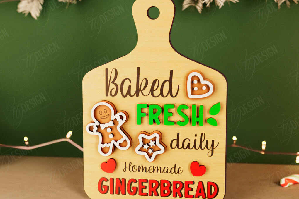 Intra απο ξύλο plywood 3mm-4mm πάχος Χριστουγεννιάτικο Διακοσμητικό Μίνι Κοπτικό Πίνακας Δίασταση 40x40 cm INTRAFABR-111663746