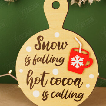 Intra απο ξύλο plywood 3mm-4mm πάχος Χριστουγεννιάτικο Διακοσμητικό Μίνι Κοπτικό Πίνακας Δίασταση 40x40 cm INTRAFABR-111663749 - Image 1