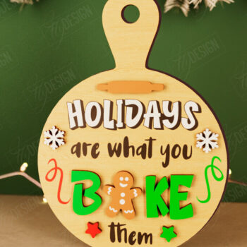 Intra απο ξύλο plywood 3mm-4mm πάχος Χριστουγεννιάτικο Διακοσμητικό Μίνι Κοπτικό Πίνακας Δίασταση 40x40 cm INTRAFABR-111663753 - Image 1