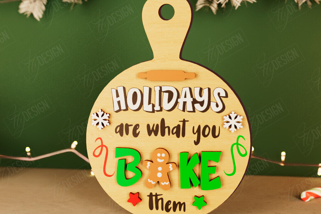 Intra απο ξύλο plywood 3mm-4mm πάχος Χριστουγεννιάτικο Διακοσμητικό Μίνι Κοπτικό Πίνακας Δίασταση 40x40 cm INTRAFABR-111663753