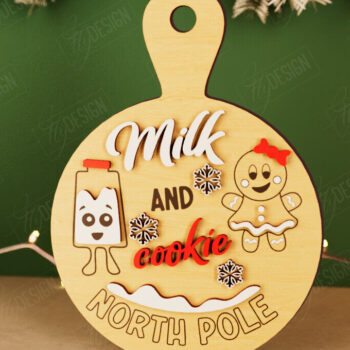 Intra απο ξύλο plywood 3mm-4mm πάχος Χριστουγεννιάτικο Διακοσμητικό Μίνι Κοπτικό Πίνακας Δίασταση 40x40 cm INTRAFABR-111663757 - Image 1