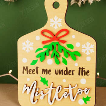 Intra απο ξύλο plywood 3mm-4mm πάχος Χριστουγεννιάτικο Διακοσμητικό Μίνι Κοπτικό Πίνακας Δίασταση 40x40 cm INTRAFABR-111663760 - Image 1