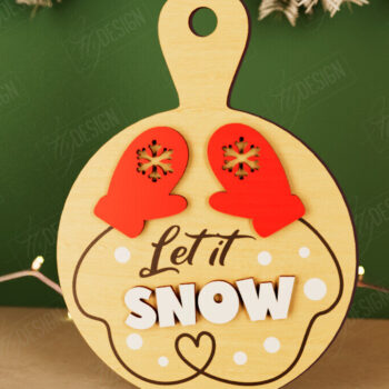 Intra απο ξύλο plywood 3mm-4mm πάχος Χριστουγεννιάτικο Διακοσμητικό Μίνι Κοπτικό Πίνακας Δίασταση 40x40 cm INTRAFABR-111663774 - Image 1