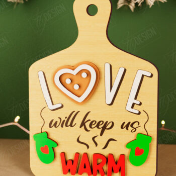 Intra απο ξύλο plywood 3mm-4mm πάχος Χριστουγεννιάτικο Διακοσμητικό Μίνι Κοπτικό Πίνακας Δίασταση 40x40 cm INTRAFABR-111663773 - Image 1