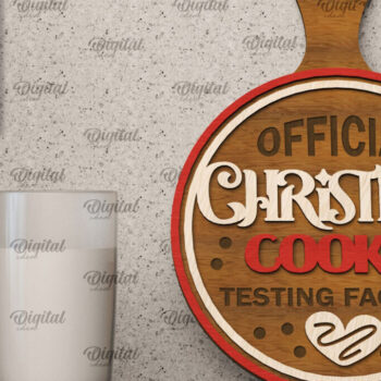 Intra απο ξύλο plywood 3mm-4mm πάχος Χριστουγεννιάτικο Διακοσμητικό Μίνι Κοπτικό Πίνακας Δίασταση 40x40 cm INTRAFABR-105512293 - Image 1