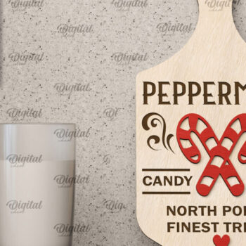 Intra απο ξύλο plywood 3mm-4mm πάχος Χριστουγεννιάτικο Διακοσμητικό Μίνι Κοπτικό Πίνακας Δίασταση 40x40 cm INTRAFABR-105512317 - Image 1