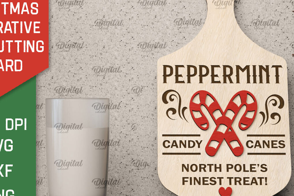 Intra απο ξύλο plywood 3mm-4mm πάχος Χριστουγεννιάτικο Διακοσμητικό Μίνι Κοπτικό Πίνακας Δίασταση 40x40 cm INTRAFABR-105512317