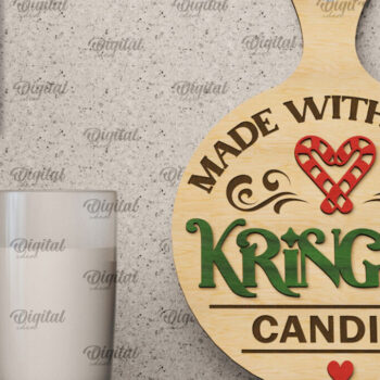 Intra απο ξύλο plywood 3mm-4mm πάχος Χριστουγεννιάτικο Διακοσμητικό Μίνι Κοπτικό Πίνακας Δίασταση 40x40 cm INTRAFABR-105571901 - Image 1