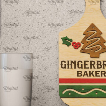 Intra απο ξύλο plywood 3mm-4mm πάχος Χριστουγεννιάτικο Διακοσμητικό Μίνι Κοπτικό Πίνακας Δίασταση 40x40 cm INTRAFABR-105512002 - Image 1