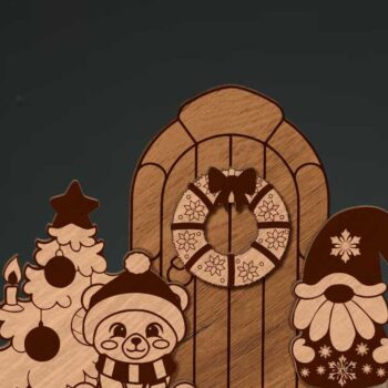 Intra απο ξύλο plywood 3mm-4mm πάχος Χριστουγεννιάτικο διακοσμητικό στολίδι, Δίασταση 2x2 cm INTRAFABR-85998697 - Image 4