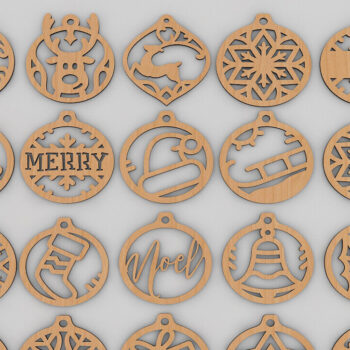 Intra απο ξύλο plywood 3mm-4mm πάχος Χριστουγεννιάτικο Διακοσμητικό Στολίδι Δίασταση 8x8 cm INTRAFABR-80183058 - Image 1