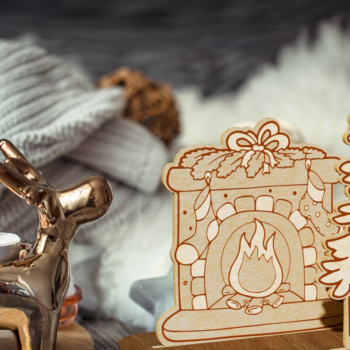 Intra απο ξύλο plywood 3mm-4mm πάχος Χριστουγεννιάτικο Διακοσμητικό Στάντ Ξύλινη κομμένη λίμα Δίασταση 2x2 cm INTRAFABR-108341615 - Image 2