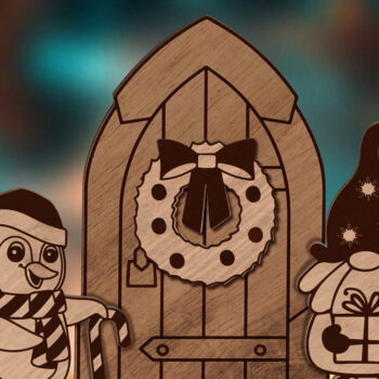 Intra απο ξύλο plywood 3mm-4mm πάχος Χριστουγεννιάτικο διακοσμητικό πρότυπο, στολίδι Δίασταση 2x2 cm INTRAFABR-86122237 - Image 3