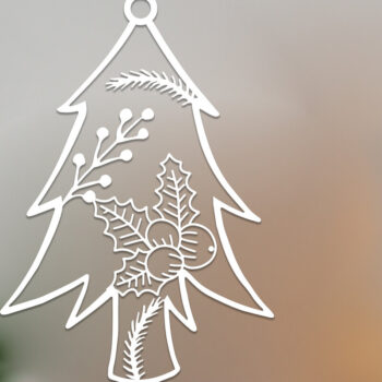 Intra απο ξύλο plywood 3mm-4mm πάχος Χριστουγεννιάτικο Διακοσμητικό Δέντρο Δίασταση 4x4 cm INTRAFABR-107404997 - Image 2