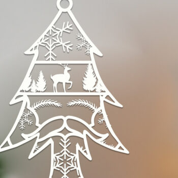 Intra απο ξύλο plywood 3mm-4mm πάχος Χριστουγεννιάτικο Διακοσμητικό Δέντρο Δίασταση 4x4 cm INTRAFABR-107404997 - Image 4