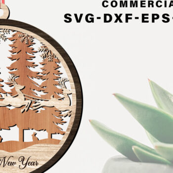 Intra απο ξύλο plywood 3mm-4mm πάχος Χριστουγεννιάτικο στένσιλ σκάλισμα με λέιζερ Δίασταση 8x8 cm INTRAFABR-80557918 - Image 1