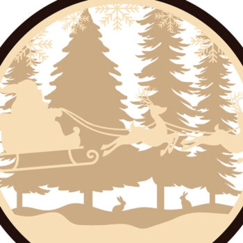 Intra απο ξύλο plywood 3mm-4mm πάχος Χριστουγεννιάτικο στένσιλ σκάλισμα με λέιζερ Δίασταση 8x8 cm INTRAFABR-80557918 - Image 2