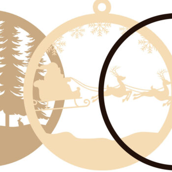 Intra απο ξύλο plywood 3mm-4mm πάχος Χριστουγεννιάτικο στένσιλ σκάλισμα με λέιζερ Δίασταση 8x8 cm INTRAFABR-80557918 - Image 3