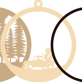 Intra απο ξύλο plywood 3mm-4mm πάχος Χριστουγεννιάτικο στένσιλ σκάλισμα με λέιζερ Δίασταση 8x8 cm INTRAFABR-80557627 - Image 3