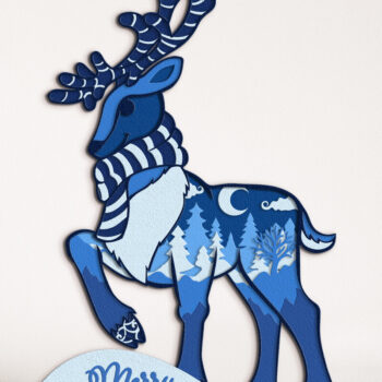 Intra απο ξύλο plywood 3mm-4mm πάχος Χριστουγεννιάτικο Διακοσμητικό Στάντ ελαφιού κομμένο Δίασταση 4x4 cm INTRAFABR-108416336 - Image 3