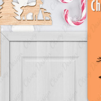 Intra απο ξύλο plywood 3mm-4mm πάχος Christmas Deer Door Corner Corner  Δίασταση 15x15 cm INTRAFABR-111421636 - Image 3