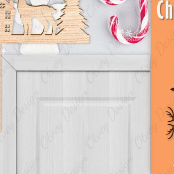 Intra απο ξύλο plywood 3mm-4mm πάχος Christmas Deer Door Corner Corner  Δίασταση 15x15 cm INTRAFABR-111421636 - Image 5