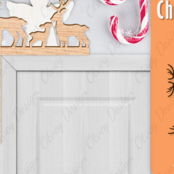 Intra απο ξύλο plywood 3mm-4mm πάχος Christmas Deer Door Corner Corner  Δίασταση 15x15 cm INTRAFABR-111421636 - Image 10