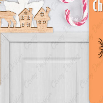 Intra απο ξύλο plywood 3mm-4mm πάχος Christmas Deer Door Corner Corner  Δίασταση 15x15 cm INTRAFABR-111421636 - Image 9