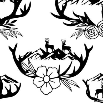 Intra απο ξύλο plywood 3mm-4mm πάχος Christmas Deer Field Mountain Δίασταση 15x15 cm INTRAFABR-77456876 - Image 1