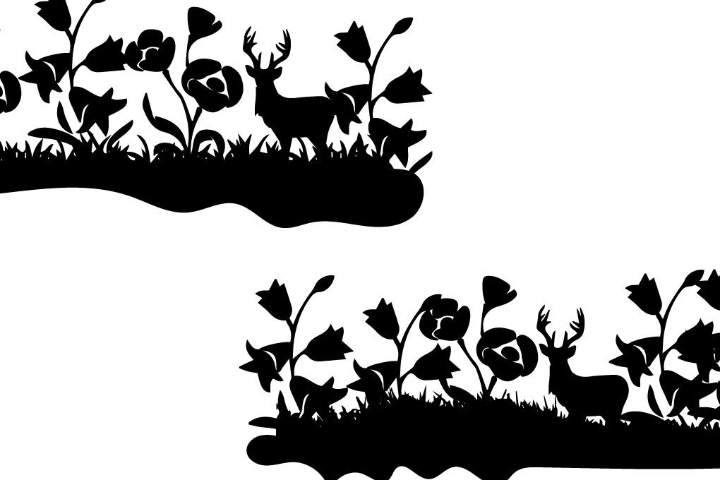 Intra απο ξύλο plywood 3mm-4mm πάχος Χριστουγεννιάτικο Deer Garden Floral Δίασταση 15x15 cm INTRAFABR-85290057 - Image 1
