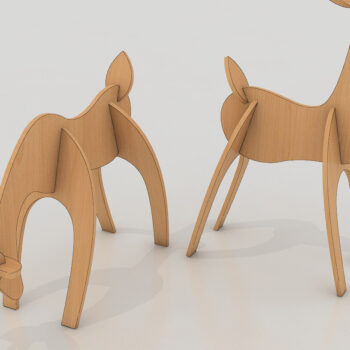 Intra απο ξύλο plywood 3mm-4mm πάχος Christmas Deer  Cutting 126 Δίασταση 15x15 cm INTRAFABR-60942273 - Image 5