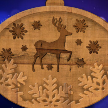Intra απο ξύλο plywood 3mm-4mm πάχος Χριστουγεννιάτικο στολίδι ελαφιού, διακόσμηση Δίασταση 4x4 cm INTRAFABR-84425884 - Image 1