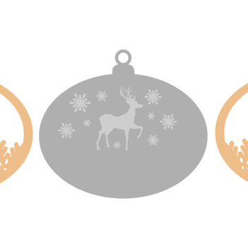 Intra απο ξύλο plywood 3mm-4mm πάχος Χριστουγεννιάτικο στολίδι ελαφιού, διακόσμηση Δίασταση 4x4 cm INTRAFABR-84425884 - Image 3