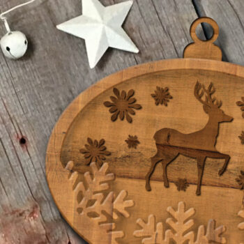 Intra απο ξύλο plywood 3mm-4mm πάχος Χριστουγεννιάτικο στολίδι ελαφιού, διακόσμηση Δίασταση 4x4 cm INTRAFABR-84425884 - Image 4