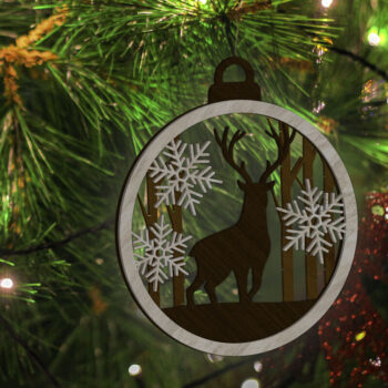 Intra απο ξύλο plywood 3mm-4mm πάχος Χριστουγεννιάτικο στολίδι ελαφιού, πολλαπλών στρώσεων Δίασταση 4x4 cm INTRAFABR-85411073 - Image 1