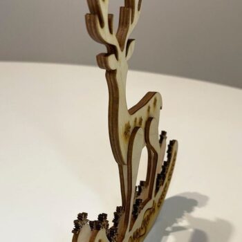 Intra απο ξύλο plywood 3mm-4mm πάχος Χριστουγεννιάτικο στολίδι ελαφιού, πολλαπλών στρώσεων Δίασταση 4x4 cm INTRAFABR-82841881 - Image 3